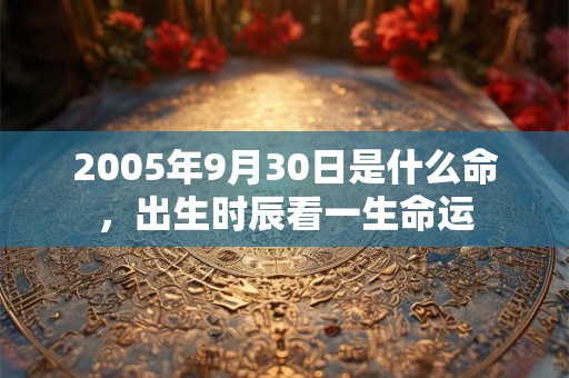 2005年9月30日是什么命，出生时辰看一生命运