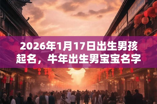 2026年1月17日出生男孩起名,牛年出生男宝宝名字 2026年1月17日出生男孩起名,牛年出生男宝宝名字