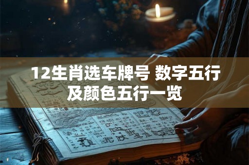 12生肖选车牌号 数字五行及颜色五行一览