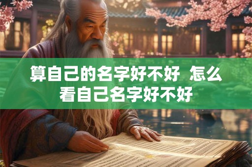 算自己的名字好不好  怎么看自己名字好不好