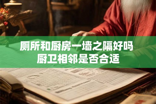 厕所和厨房一墙之隔好吗 厨卫相邻是否合适 厕所和厨房一墙之隔好吗 厨卫相邻是否合适