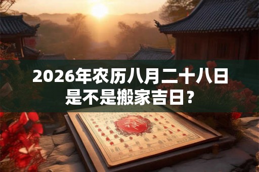 2026年农历八月二十八日是不是搬家吉日？