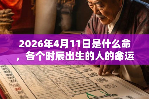 2026年4月11日是什么命，各个时辰出生的人的命运
