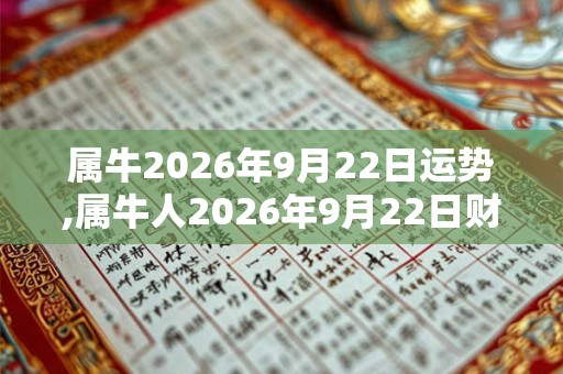 属牛2026年9月22日运势,属牛人2026年9月22日财运,生肖牛2026年9月22日运势