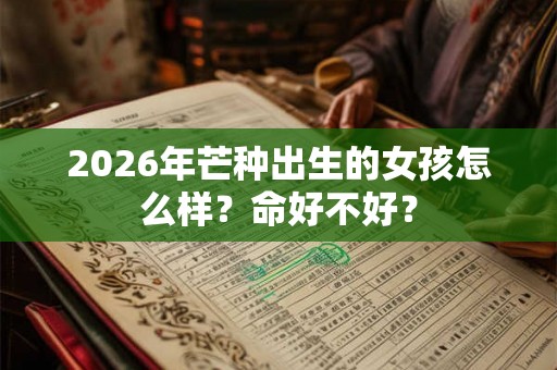 2026年芒种出生的女孩怎么样?命好不好? 2026年芒种出生的女孩怎么样?命好不好?