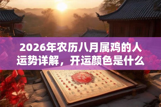 2026年农历八月属鸡的人运势详解，开运颜色是什么色？