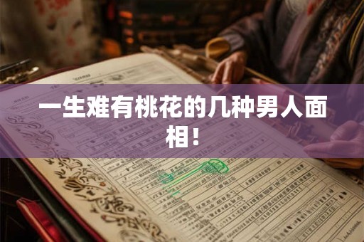 一生难有桃花的几种男人面相！