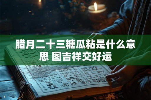 腊月二十三糖瓜粘是什么意思 图吉祥交好运