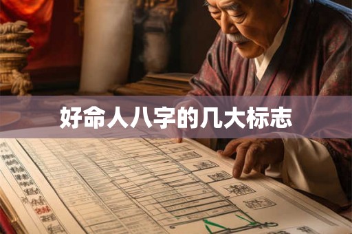 好命人八字的几大标志