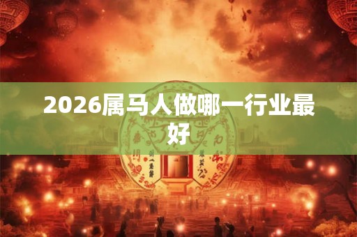 2026属马人做哪一行业最好