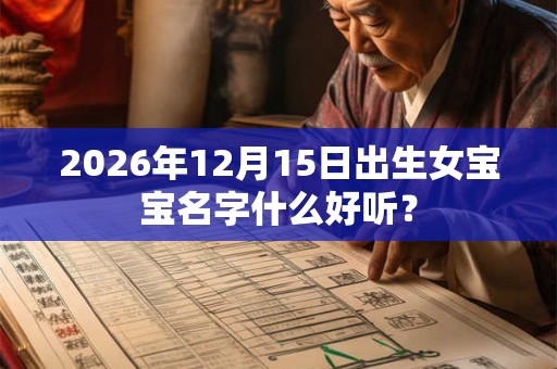 2026年12月15日出生女宝宝名字什么好听？