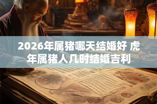 2026年属猪哪天结婚好 虎年属猪人几时结婚吉利 2026年属猪哪天结婚好 虎年属猪人几时结婚吉利