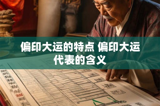 偏印大运的特点 偏印大运代表的含义 偏印大运的特点 偏印大运代表的含义