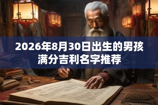 2026年8月30日出生的男孩满分吉利名字推荐 2026年8月30日出生的男孩满分吉利名字推荐