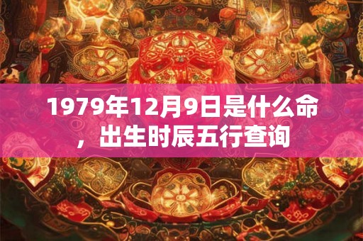 1979年12月9日是什么命，出生时辰五行查询
