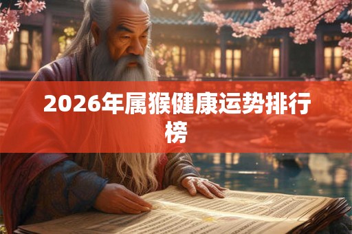 2026年属猴健康运势排行榜