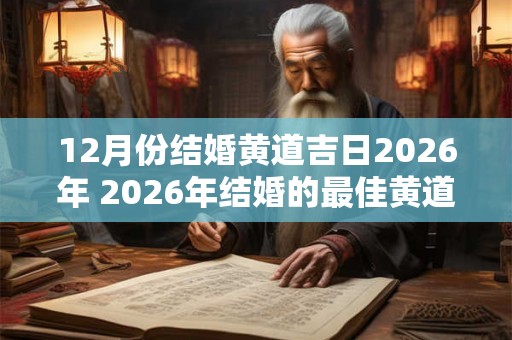 12月份结婚黄道吉日2026年 2026年结婚的最佳黄道吉日是哪一天 12月份结婚黄道吉日2026年 2026年结婚的最佳黄道吉日是哪一天