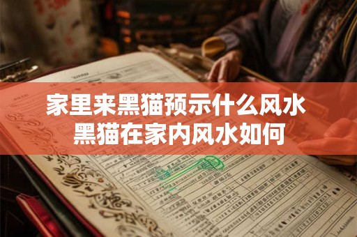 家里来黑猫预示什么风水 黑猫在家内风水如何 家里来黑猫预示什么风水 黑猫在家内风水如何