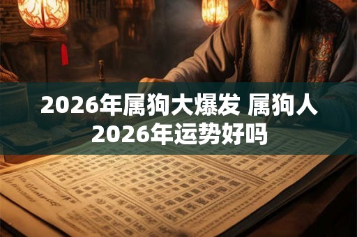 2026年属狗大爆发 属狗人2026年运势好吗 2026年属狗大爆发 属狗人2026年运势好吗