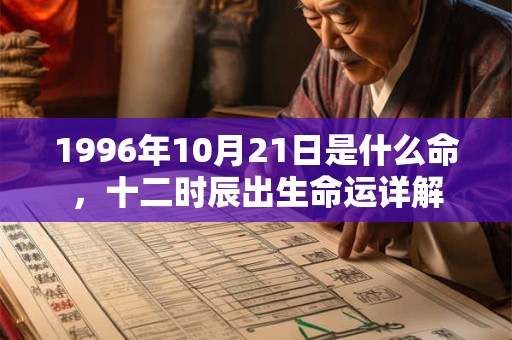 1996年10月21日是什么命，十二时辰出生命运详解