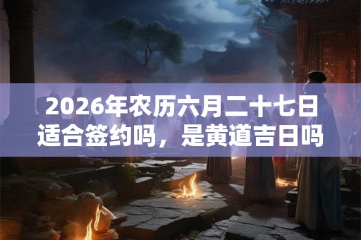 2026年农历六月二十七日适合签约吗,是黄道吉日吗? 2026年农历六月二十七日适合签约吗,是黄道吉日吗?