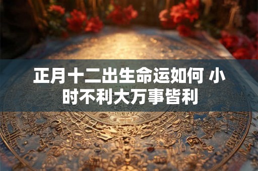 正月十二出生命运如何 小时不利大万事皆利 正月十二出生命运如何 小时不利大万事皆利
