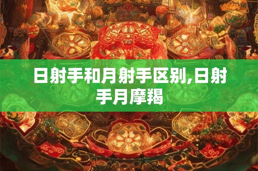 日射手和月射手区别,日射手月摩羯