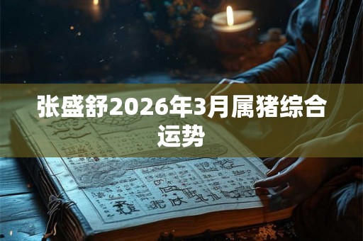 张盛舒2026年3月属猪综合运势
