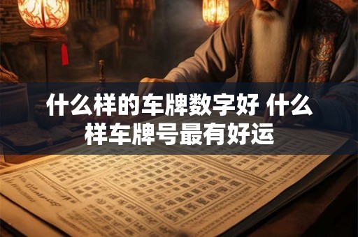 什么样的车牌数字好 什么样车牌号最有好运