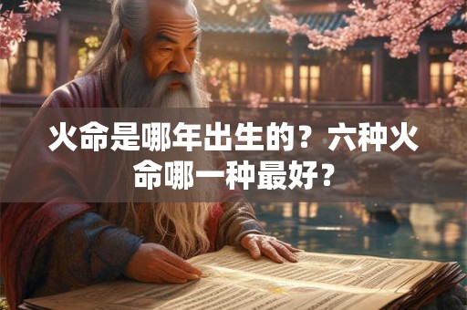 火命是哪年出生的？六种火命哪一种最好？
