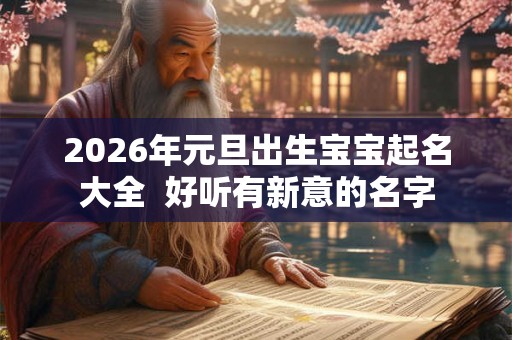 2026年元旦出生宝宝起名大全  好听有新意的名字