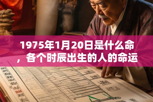1975年1月20日是什么命,各个时辰出生的人的命运 1975年1月20日是什么命,各个时辰出生的人的命运