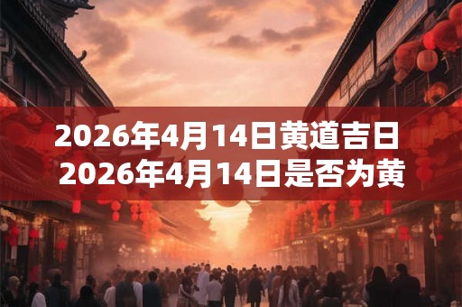 2026年4月14日黄道吉日 2026年4月14日是否为黄道吉日