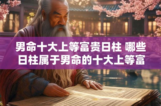 男命十大上等富贵日柱 哪些日柱属于男命的十大上等富贵日柱