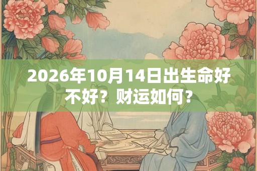 2026年10月14日出生命好不好?财运如何? 2026年10月14日出生命好不好?财运如何?