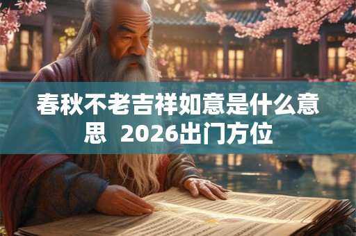 春秋不老吉祥如意是什么意思  2026出门方位