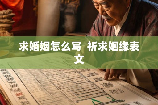 求婚姻怎么写  祈求姻缘表文