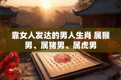 靠女人发达的男人生肖 属猴男、属猪男、属虎男 靠女人发达的男人生肖 属猴男、属猪男、属虎男