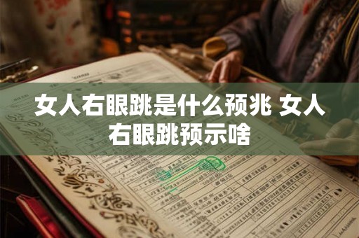 女人右眼跳是什么预兆 女人右眼跳预示啥
