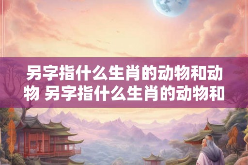 另字指什么生肖的动物和动物 另字指什么生肖的动物和动物的生肖