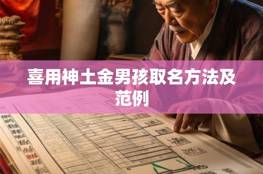 喜用神土金男孩取名方法及范例