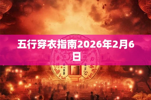 五行穿衣指南2026年2月6日