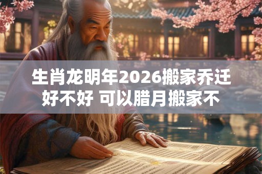 生肖龙明年2026搬家乔迁好不好 可以腊月搬家不