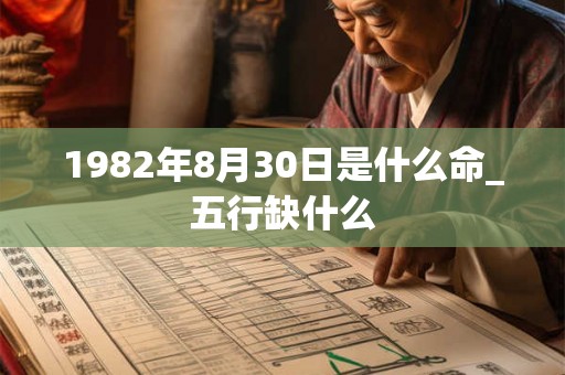 1982年8月30日是什么命_五行缺什么