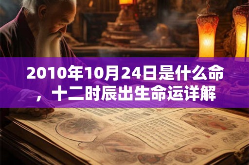 2010年10月24日是什么命，十二时辰出生命运详解