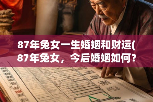 87年兔女一生婚姻和财运(87年兔女，今后婚姻如何？财运如何？)