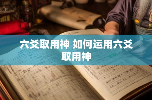 六爻取用神 如何运用六爻取用神