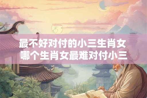 最不好对付的小三生肖女 哪个生肖女最难对付小三