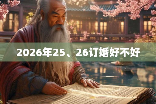 2026年25、26订婚好不好