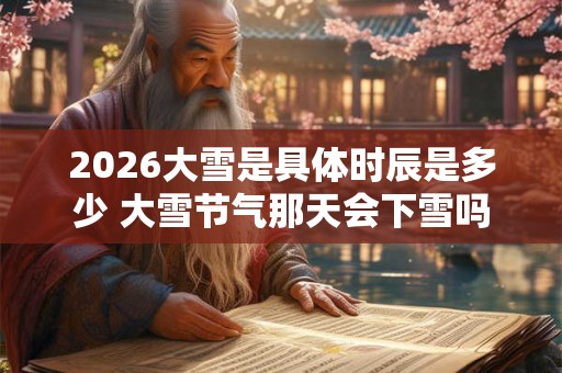 2026大雪是具体时辰是多少 大雪节气那天会下雪吗